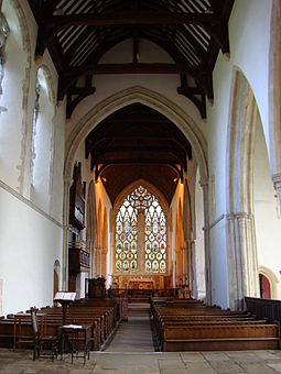 Nave and East window at Dorchester Abbey