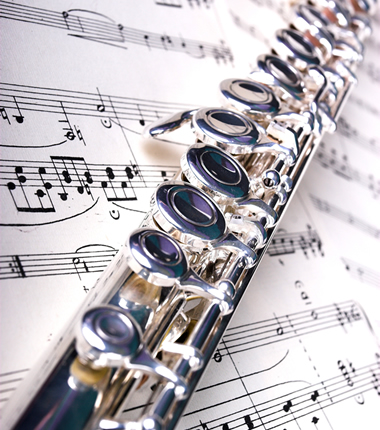 Flute and sheet music