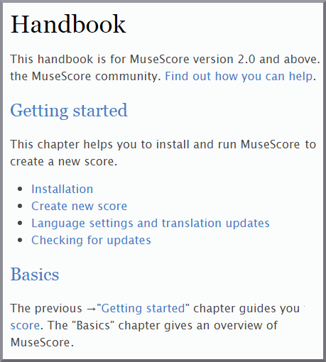 MuseScore handbook