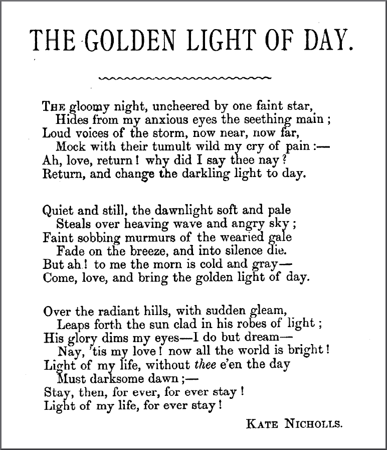 Op.1 No.3 lyrics by Kate Nicholls