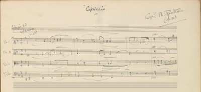 Capriccio manuscript