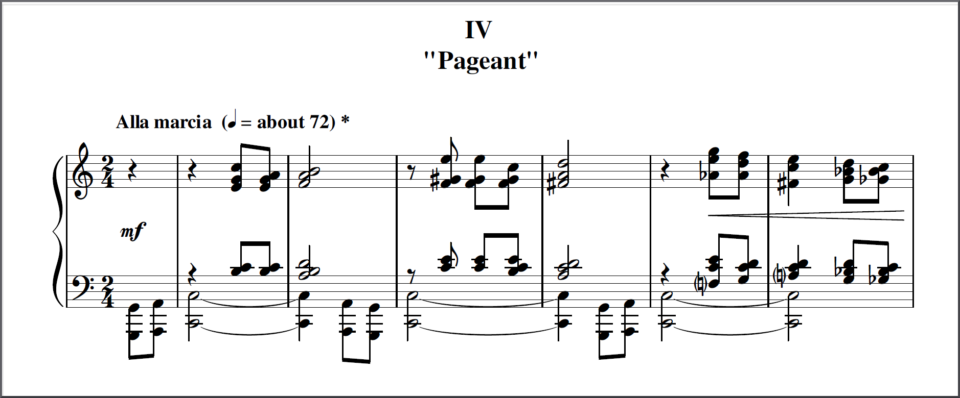 Op.88 Suite for Pianoforte: engraved